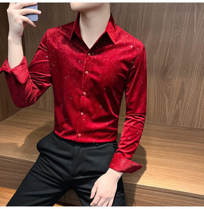 Camisa Manga Larga Diseñador para Hombre - Versátil y Moderno para Primavera y Otoño - Image 18