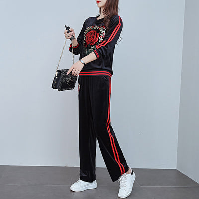 Conjunto Deportivo Mujer con Blusa Manga Larga y Pantalón Ajustado Diamantes Rosa - Image 11