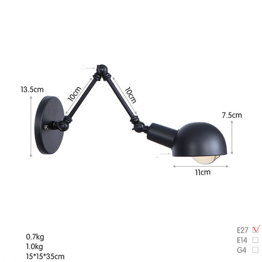 Lámpara de Pared Industrial de Hierro Forjado con Brazo Extensible para Restaurante y Bar - Image 14