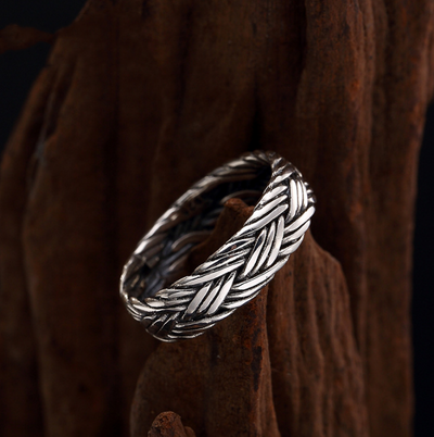 Anillos de Plata 925 Tejidos a Mano para Hombre y Mujer