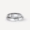 Sterling Plateado Rotatable Couple Ring With Diamonds And Gypsophila Plateado 1 Estilo US5