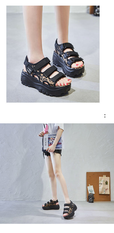 Sandalias Leopardo Talla Grande con Suela Gruesa para Mujer - Image 7