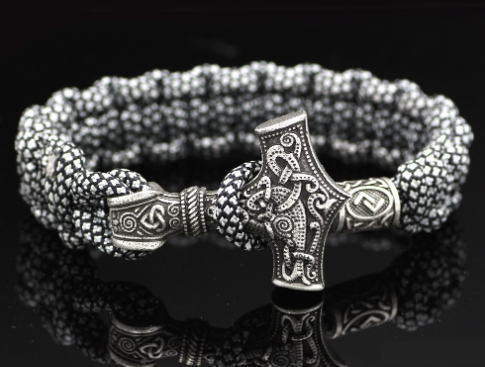 Pulsera Trenzada Martillo de Thor Vintage - Image 9