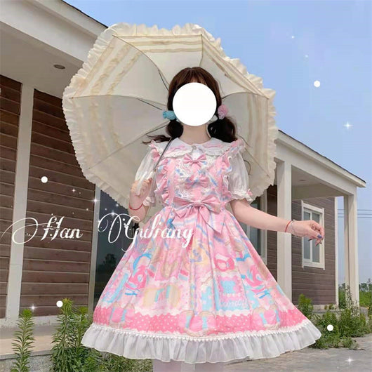 Vestido JSK Lolita Kawaii con Tirantes - Diseño Casa de Dulces para Verano - Image 3