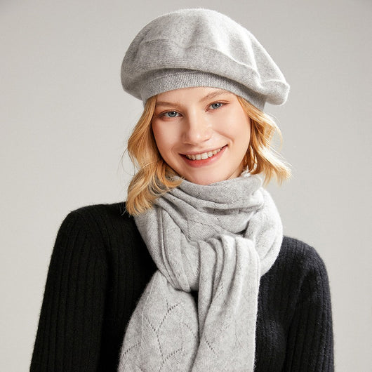 Gorro de Cachemira Grueso para Mujer - Calidez y Elegancia en Colores Sólidos - Image 21