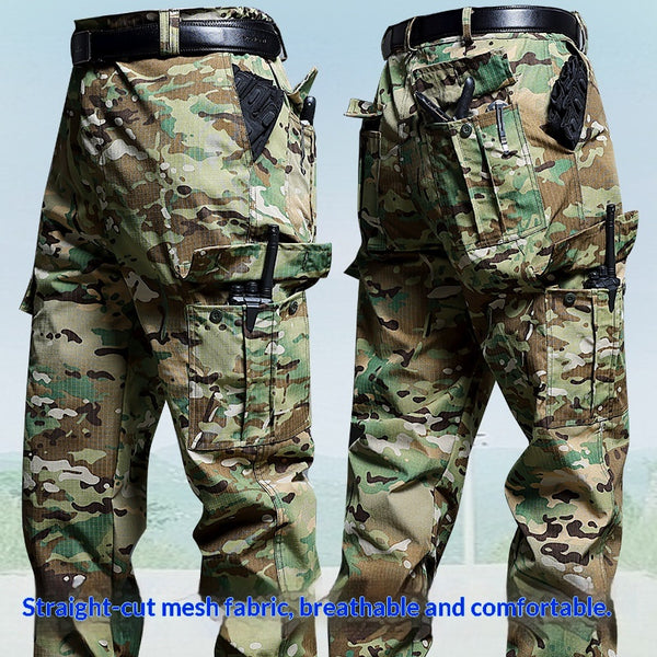 Pantalones Tácticos Multibolsillos Holgados de Trabajo Resistente