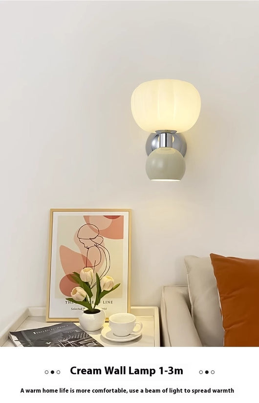 Lámpara de Pared Calabaza Crema para Dormitorio Principal - Image 20