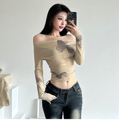 Blusa Elegante Hombros Descubiertos para Mujer - Colección Otoño Temprano - Image 24