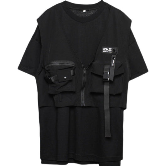 Camiseta Táctica de Dos Piezas Suelta para Hombre - Image 15