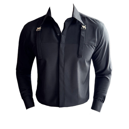 Camisa Minimalista de Manga Larga para Hombre - Estilo Versátil y Moderno - Image 5