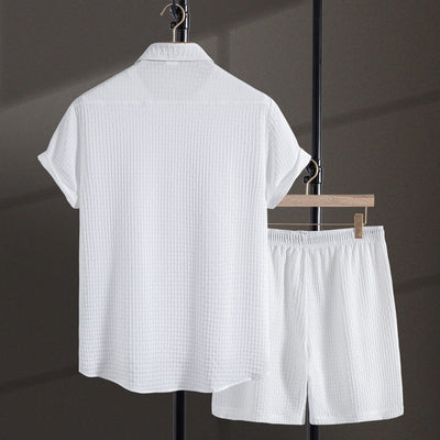 Conjunto de Playa para Hombre: Camisa Floral Manga Corta y Shorts - Image 21