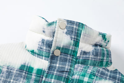 Abrigo de Algodón Cuadros Retro Holgado para Invierno - Image 11
