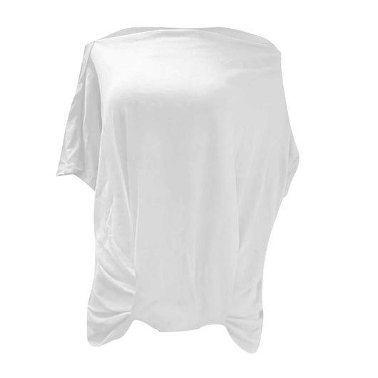 Playera Suelta de Manga Corta con Hombros Asimétricos para Mujer - Image 4