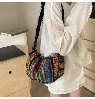 Bolso Bandolera Étnico Dumpling de Gran Capacidad - Estilo Moderno para Mujer - Image 14