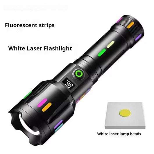 Linterna LED Láser Blanca con Luces Multicolor - Image 2
