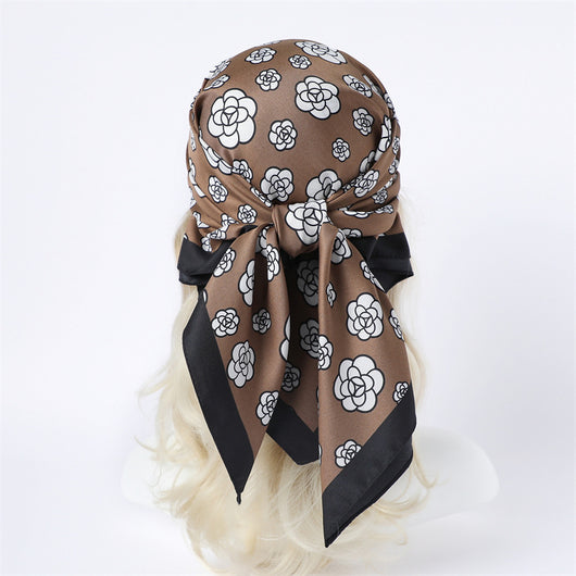 Chal Hijab Protector Solar con Bloques de Color Floral - Image 17