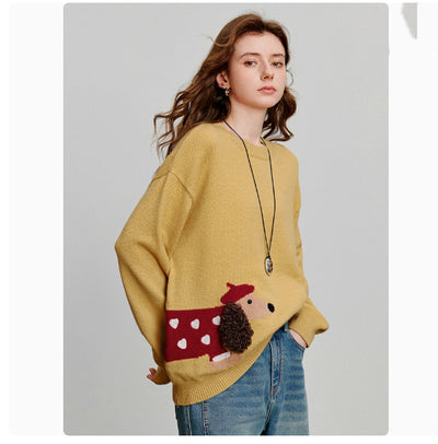 Suéter para Mujer Estilo Cuento de Hadas con Perro Salchicha - Image 2