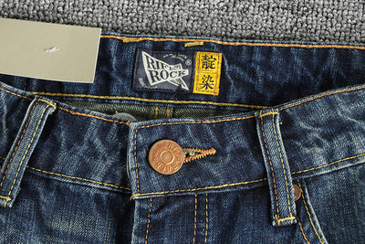 Jeans Rectos Casuales para Hombre con Bolsillos Retro - Image 3