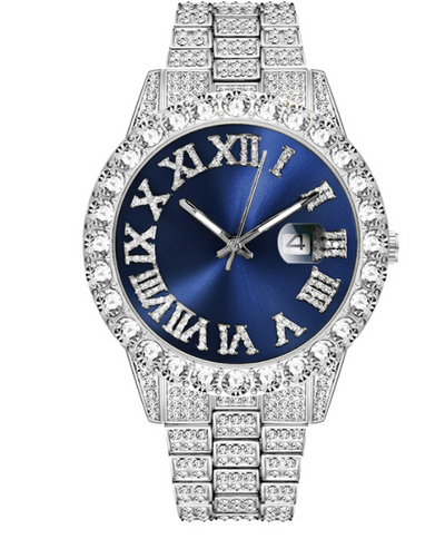 Reloj Dorado Impermeable para Hombre con Numerales Romanos - Image 7