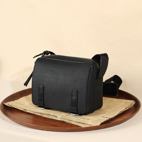 Bolso Mensajero de Cuero Genuino Hecho a Mano - Diseño Artesanal Personalizable