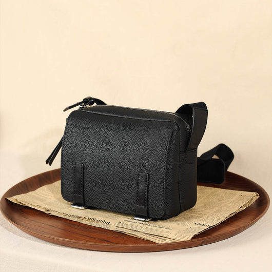 Bolso Mensajero de Cuero Genuino Hecho a Mano - Diseño Artesanal Personalizable