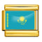 Dorado Background World Flag Photo Epoxy Italian Module Bracelet ICY0001KZ Kazakhstan