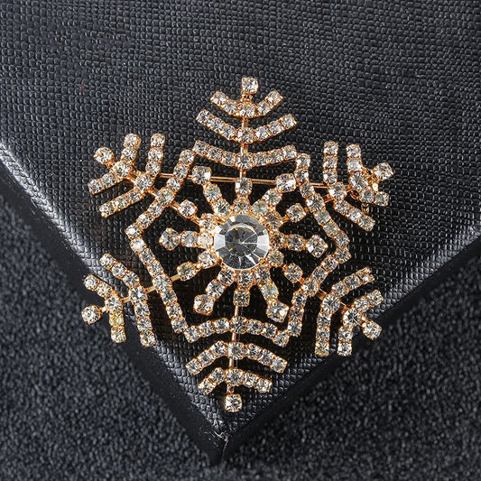 Broche Floral Copo de Nieve - Accesorio Clásico Elegante