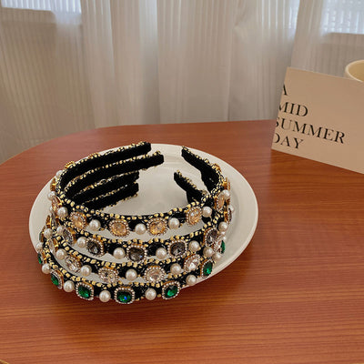 Diadema de Perlas Barrocas con Diamantes y Bordes Finos - Elegancia de Alta Gama - Image 9