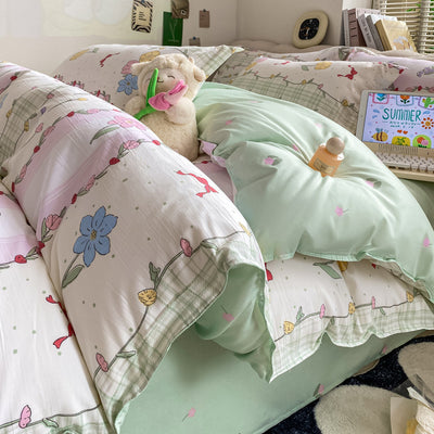 Funda Nórdica de Algodón Lavado para Cama de Estudiante - Image 15