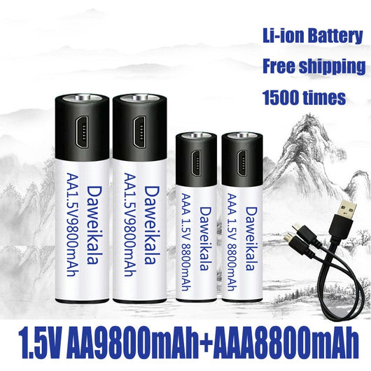 Batería Recargable USB 1.5V AA AAA de Alta Capacidad - Image 5