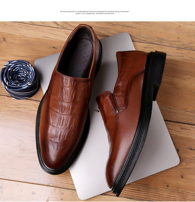 Zapatos de Cuero Puntiagudos Estilo Británico para Hombre - Image 11