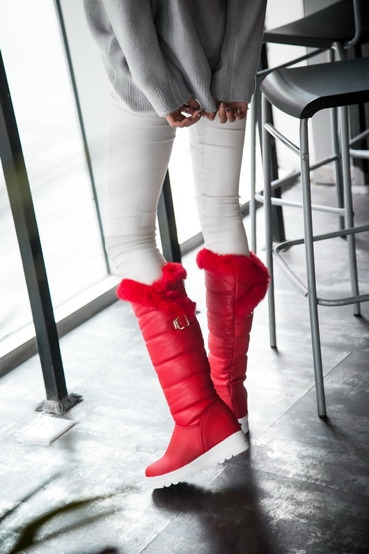 Botas Cálidas de Caña Alta con Suela Gruesa para Mujer - Image 4