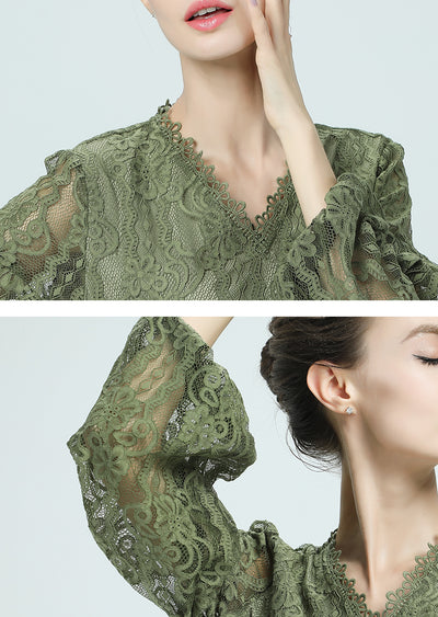 Blusa Larga Cuello V Suelta y Elegante para Mujer - Image 9
