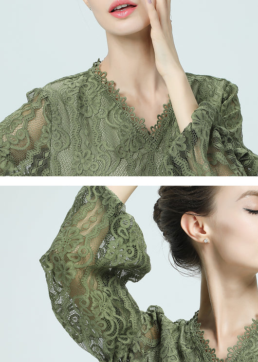 Blusa Larga Cuello V Suelta y Elegante para Mujer - Image 9