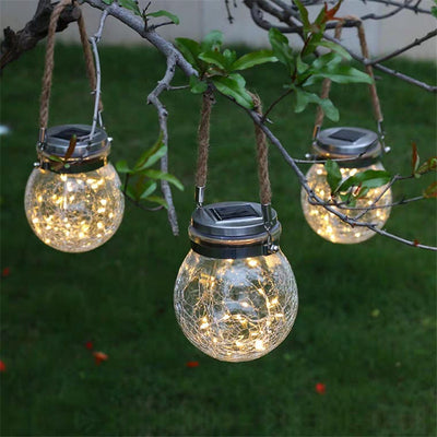 Lámpara Colgante Solar con Diseño de Bola Agrietada - Image 19