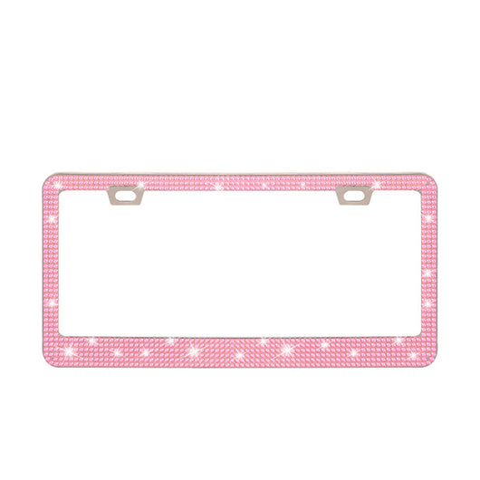 Marco Cromado para Placa de Licencia con Cristales Brillantes - Diseño Acrílico Premium - Image 3