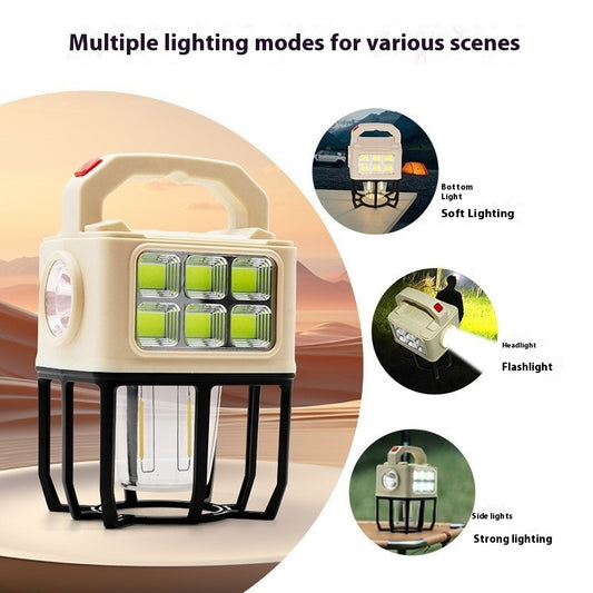 Lámpara Solar Portátil para Camping - Luz Multifuncional para Tienda de Campaña - Image 2