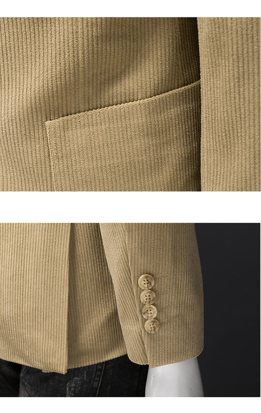 Blazer Casual de Pana Slim Fit para Hombre - Image 8