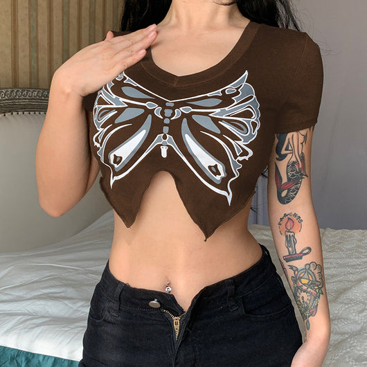 Blusa Estampado Mariposas Negras para Mujer - Image 7
