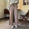 Pantalones Anchos de Punto Suelto con Nueve Puntos de Caída