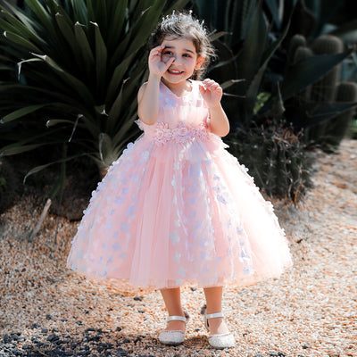 Vestido Niña con Flores 3D Esponjoso - Image 14