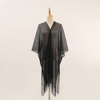 Pareo de Seda Gold y Silver - Blusa Playera con Abertura Lateral para Protección Solar - Image 6