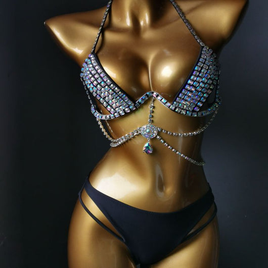 Traje de Baño Diamante con Tassel y Soporte Reforzado - Image 4