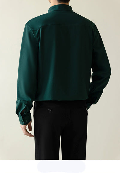 Camisa de Negocios Moderna Hombre Corte Coreano Antimanchas sin Arrugas - Image 21