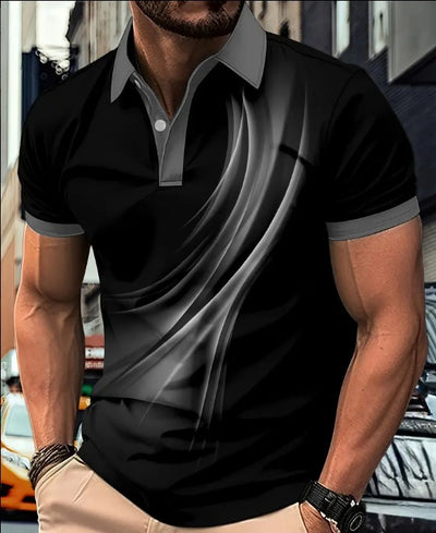 Camisa Casual Estampada con Cuello Solapa para Hombre - Image 7