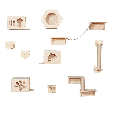 Plataforma Rascadora de Madera Maciza para Gatos con Tablero de Sisal - Image 35