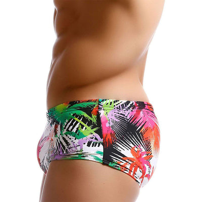 Shorts de Baño Hombre Estampado Tropical Coco con Salpicaduras de Color - Image 4