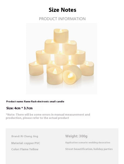 Set de 12 Velas LED sin Llama con Efecto Parpadeante para Confesionarios - Image 5