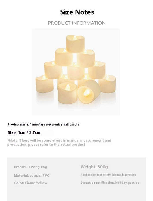 Set de 12 Velas LED sin Llama con Efecto Parpadeante para Confesionarios - Image 5