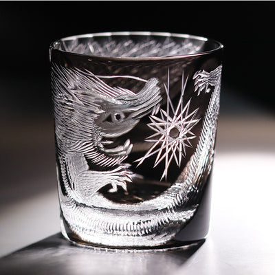 Copas de Cristal Danza del Dragón Negro y Fénix